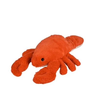 Image of Warmies Plush Lobster Microwavable Weighted Teddy with French Lavender Scent, Hot or Cold for Cool Relaxation and Warm Relief