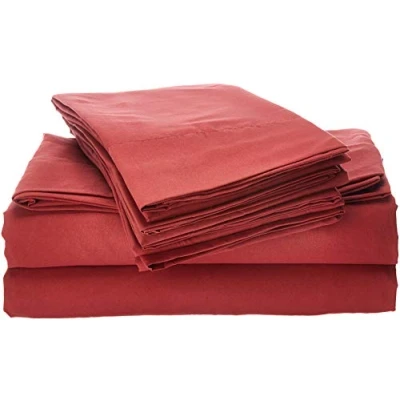 Image of King Size Bed Sheets 6 Piece 1500 Supreme Collection Fine Brushed Microfiber Deep Pocket Sheet Set Bedding 2 Extra Pillow Cases, Great Value, King, Burgundy