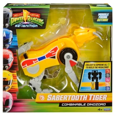 Image of Power Rangers Mighty Morphin Re Ignition Sabertooth Tiger Combinable Dinozord
