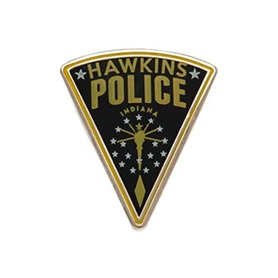 Image of Stranger Things Enamel Pin Badge (Hawkins Police Design) 2cm x Official Merchandise