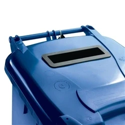 Image of Confidential Waste Wheelie Bin 140 Litre Blue