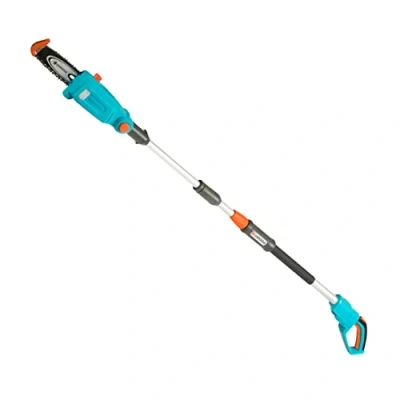 Image of Gardena Battery Telescopic Pruner TCS 20/18 V P4A Without Battery: Pruning Saw with a Range of up to 4 m, 20 cm bar, Angled Head, Including Harness (14770 55)