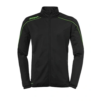 Image of Uhlsport Stream 22 Classic Jacket Children&#039;s Black/Fluo Green, 152