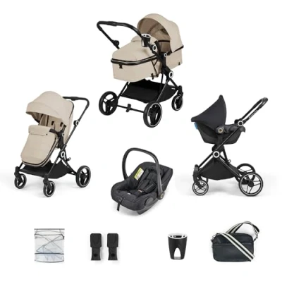 Image of Ickle Bubba Atom 3 in 1 Travel System with Astral Car Seat (Stone)