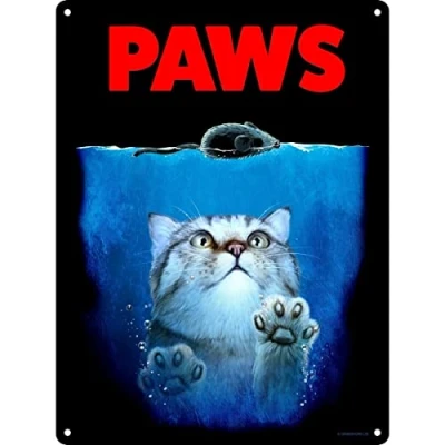 Image of Paws Mini Tin Sign 15x20cm