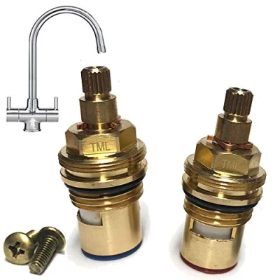 Image of Franke Athena Compatible 1212R SP1212 Tap Cartridge Valve Pair (Pre 2013 Version with threaded collar)