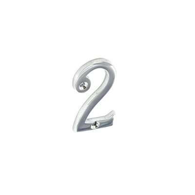 Image of Number 2 / Two Chrome House Door Numeral â“ 51mm
