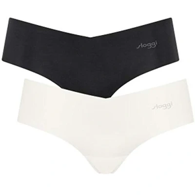 Image of Sloggi Women&#039;s Zero Microfibre Hipster C2P, Black Combination, XL (Pack of 2)