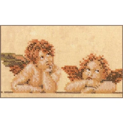 Image of Lanarte Counted Cross Stitch Kit: Raphael Characters, NA, 15 x 10cm