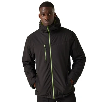 Image of Regatta Professional Navigate Waterproof Insulated Jacket Black/Lime M