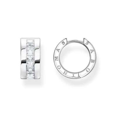 Image of Thomas Sabo Women Silver Hoop Earrings CR636 001 21
