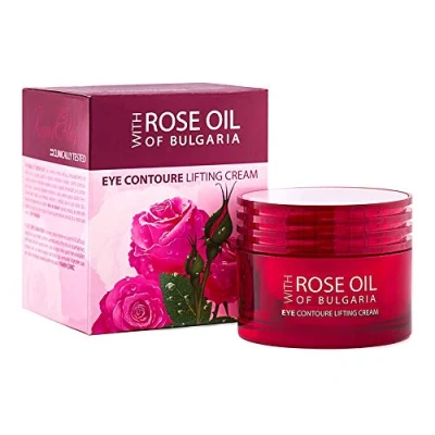 Image of Eye contour Lifting cream with Natural Bulgarian Rose Oil anti ageing and moisturizing effect 30 ml