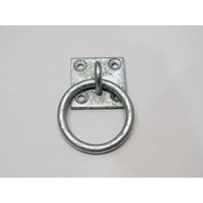 Image of Eye Plate with Ring Binnacle (4 Hole Pad Galvanised Heavy Duty Marine)