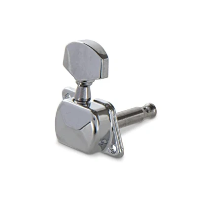 Image of GEWA machine heads Acoustic guitar 6 string Set, chrome plated, Covered single