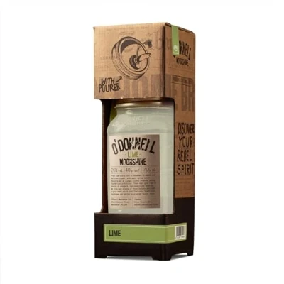 Image of O’Donnell Moonshine Starter Kit Lime 700ml Mason Jar and Pouring Lid for First Timers 20% ABV
