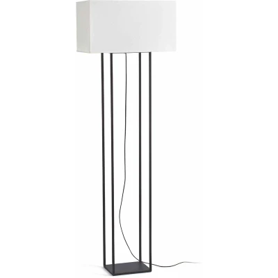 Image of Vesper 2 Light Floor Lamp Brown with Beige Shade, E27