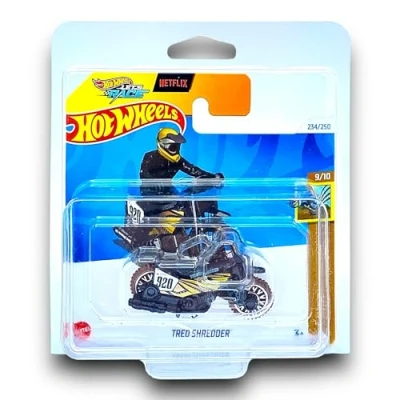 Image of Hot Wheels Tred Shredder (Black, Gold &amp; Brown Let&#039;s Race) 9/10 HW Dirt 2024 234/250 (Short Card) includes a KLAS Car Keeper Protector Case HTB31