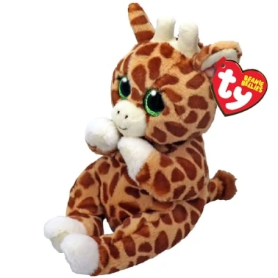 Image of TY Tippi Giraffe Beanie Bellies Regular Squishy Baby Soft Plush Toys Collectible Cuddly Stuffed Teddy