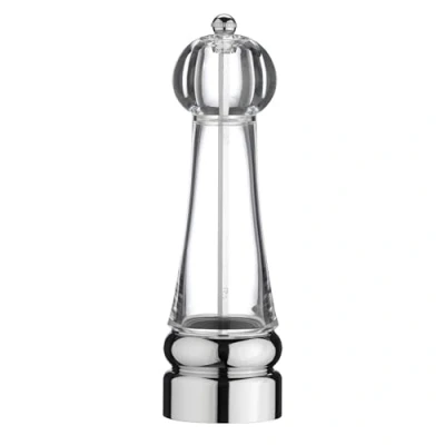 Image of Gmill by Grunwerg Stainless Steel &amp; Acrylic Single High Salt Mill, 18cm