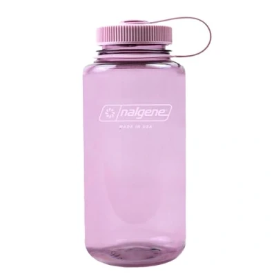 Image of Nalgene Sustain Tritan BPA Free Water Bottle Made with Material Derived from 50% Plastic Waste, 32 OZ, Wide Mouth, Cherry Blossom