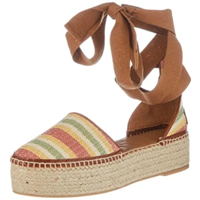 Image of Shabbies Amsterdam Women&#039;s SHS1104 Sandal, Stripe Cherry, 4 UK