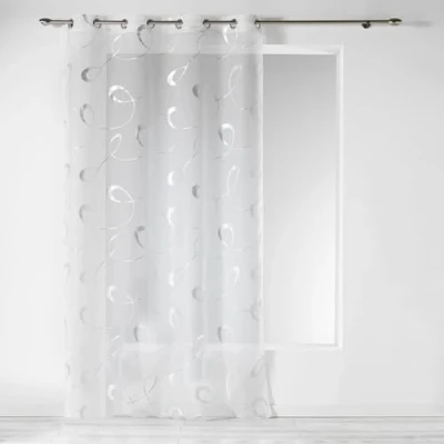 Image of Douceur d&#039;Intérieur Haltona Natural Linen Effect Concealed Tab Top Curtains 140 x 240 cm
