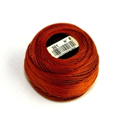 Image of DMC Cotton Perle Thread Size 8 301 per 10 Gram Ball