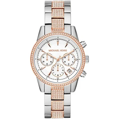 Image of Michael Kors RITZ Chronograph watch roségoldcoloured/silvercoloured, Women&#039;s, Size: One Size, Roségold coloured/silver coloured