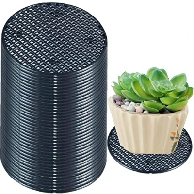 Image of Flower Pot Mesh Pad, 40pcs Pad Garden Drainage Hole Screens Bonsai Bottom Grid Mat Breathable Gasket