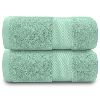 Image of GC GAVENO CAVAILIA Soft Bath Towel Set 2 Pieces Egyptian Cotton Bathroom 700 GSM Hotel Collection Towels Water Absorbent Sets Duck Egg 70X125