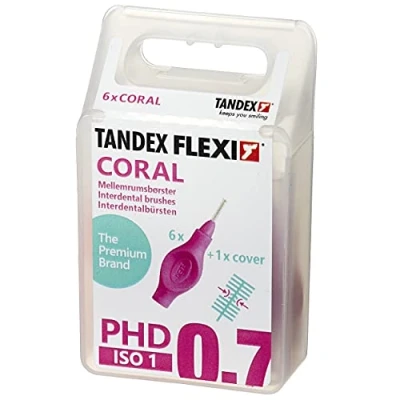 Image of Tandex Flexi Coral 0.70mm Interdental Brushes Pack of 6