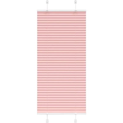 Image of vidaXL Pleated Blind Pink 65x100 cm Fabric Width 64.4 Polyester