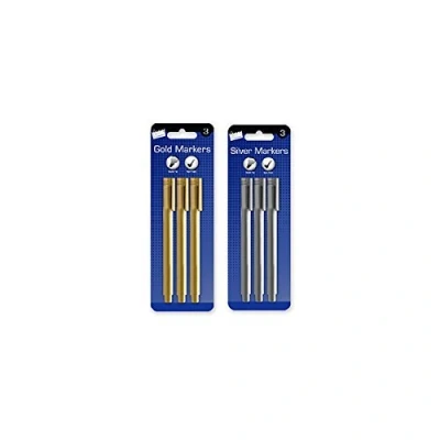 Image of 3 Gold and Silver Marker pens with 2mm Line Width