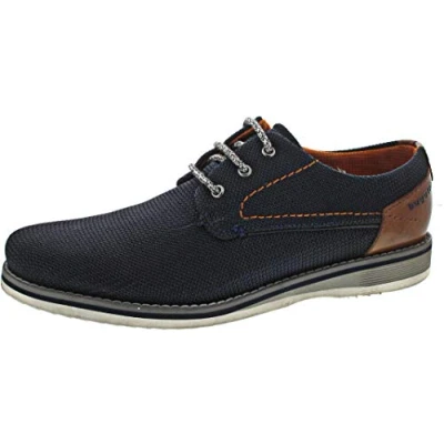 Image of Bugatti Men&#039;s 311684036900 Derbys, Blue Dark Blue, 9.5 UK