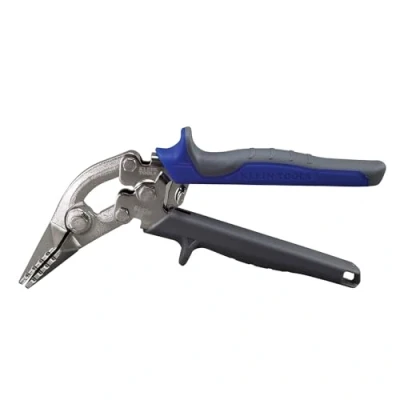 Image of Klein Tools 86524 Hand Seamer, Offset Metal Seamer has 7.6 cm Jaw, Bends 22 Gauge Steel and 24 Stainless