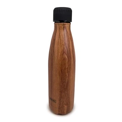 Image of Nerthus Double wall flask for hot and cold liquids. BPA 500 ml stainless steel, with wood design, Original