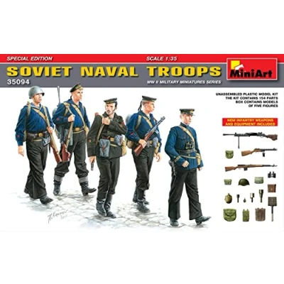 Image of Miniart 1:35 Scale Soviet Naval Troops Special Edition Plastic Model Kit