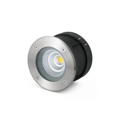 Image of Suria LED Outdoor Recessed Spotlight Narrow Beam Angle Matt Nickel IP67