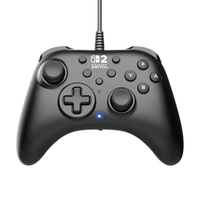 Image of HORI HORIPAD Turbo (Black) Wired Controller for Nintendo Switch 2 Officially Licensed by