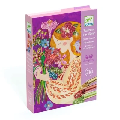 Image of Djeco Creative Set of Shiny Paintings The Scent Flowers with Glitter