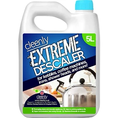 Image of Cleenly Extreme Descaler for Kettles, Coffee Machines, Shower Heads, Irons, and More! (5 litres) Super Strong Liquid