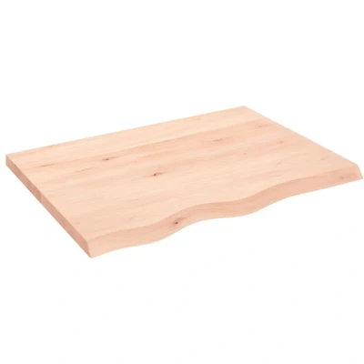 Image of vidaXL Table Top 80x60x(2 4) cm Untreated Solid Wood Oak