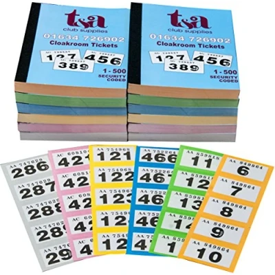 Image of Thomas &amp; Anca Club Supplies Ltd 12 Books of 1 500 Cloakroom/Raffle/Tombola Tickets 5