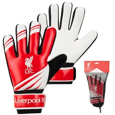 Image of Liverpool F.C. Goalkeeper Gloves for Kids Teenagers Non Slip Padded Palms Size 5 or 7 Gifts Boys (Size 5)