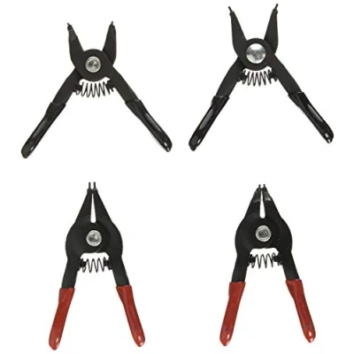 Image of Laser 3395 Mini Circlip Plier Set 4pc, Black/Red