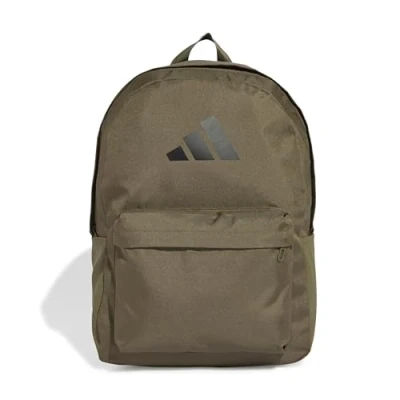 Image of adidas Unisex CLASSIC 3BARS BACKPACK, olive strata/black, One Size