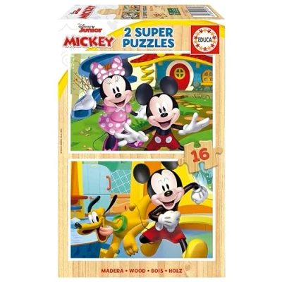 Image of Educa 19287 2x16 Mickey &amp; Minnie, Multicoloured
