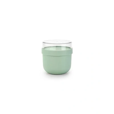 Image of Brabantia Make &amp; Take Breakfast Bowl 0.5L with Screw On Ingredients Container (180 ml) Leakproof Large Opening Suitable for Freezer Dishwasher Microwave Safe Jade Green