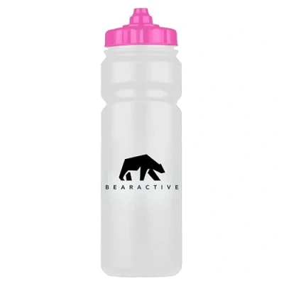 Image of Bearactive Sports Bottle UK Made Lightweigh Gym Water 750ml with Valve Sprout BPA Free Plastic, Dishwasher and Leak Proof for Gym, Bike, Running, Hiking, Football (Pink, 1 Bottle)