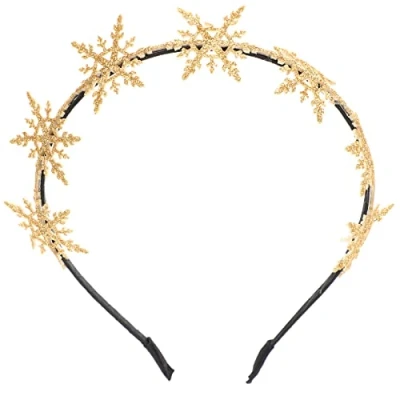Image of Christmas Headbands Lovely Cute Glitter Snowflake Headband Party Favors Supplies for Children (Silver)